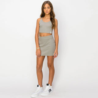 Ribbed Mini Skirt - KAVEAH